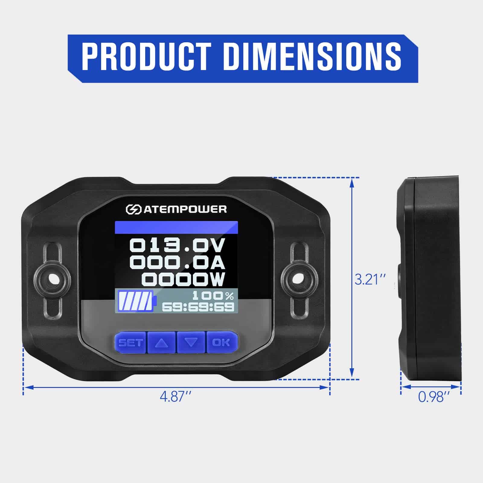 ATEM POWER Monitor de Batería 12V 100A con Cable de - Imagen 6
