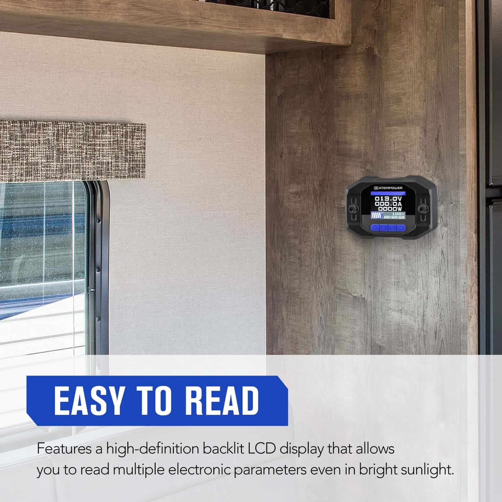 ATEM POWER Monitor de Batería 12V 100A con Cable de - Imagen 4