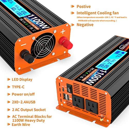 Inversor de corriente de onda sinusoidal pura de 1100 - Imagen 7