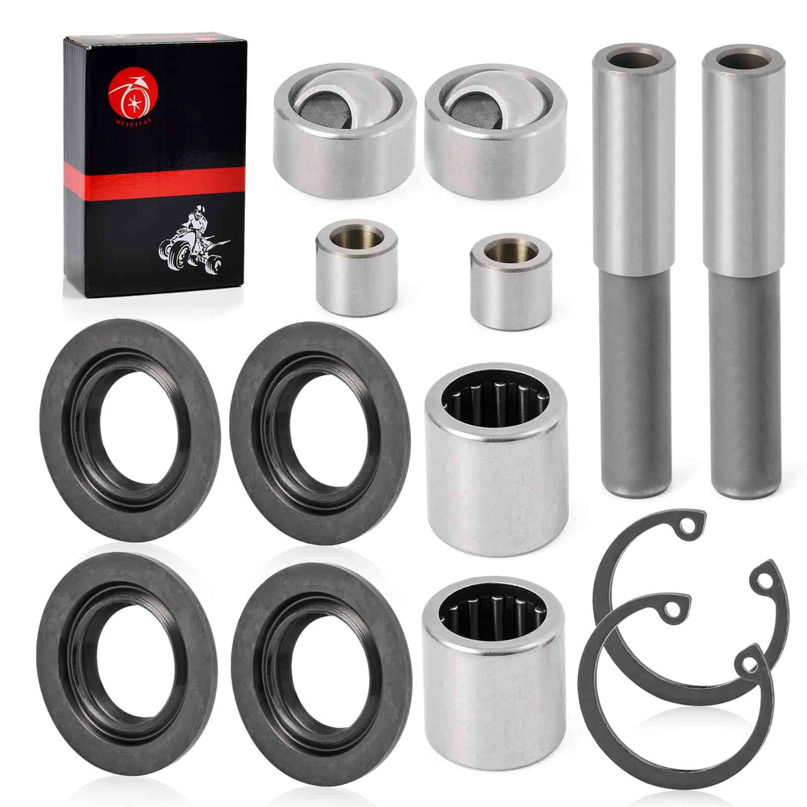 2 Set Front Upper A-Arm Bearing SEAL BALL JOINT SLEEVE Kit