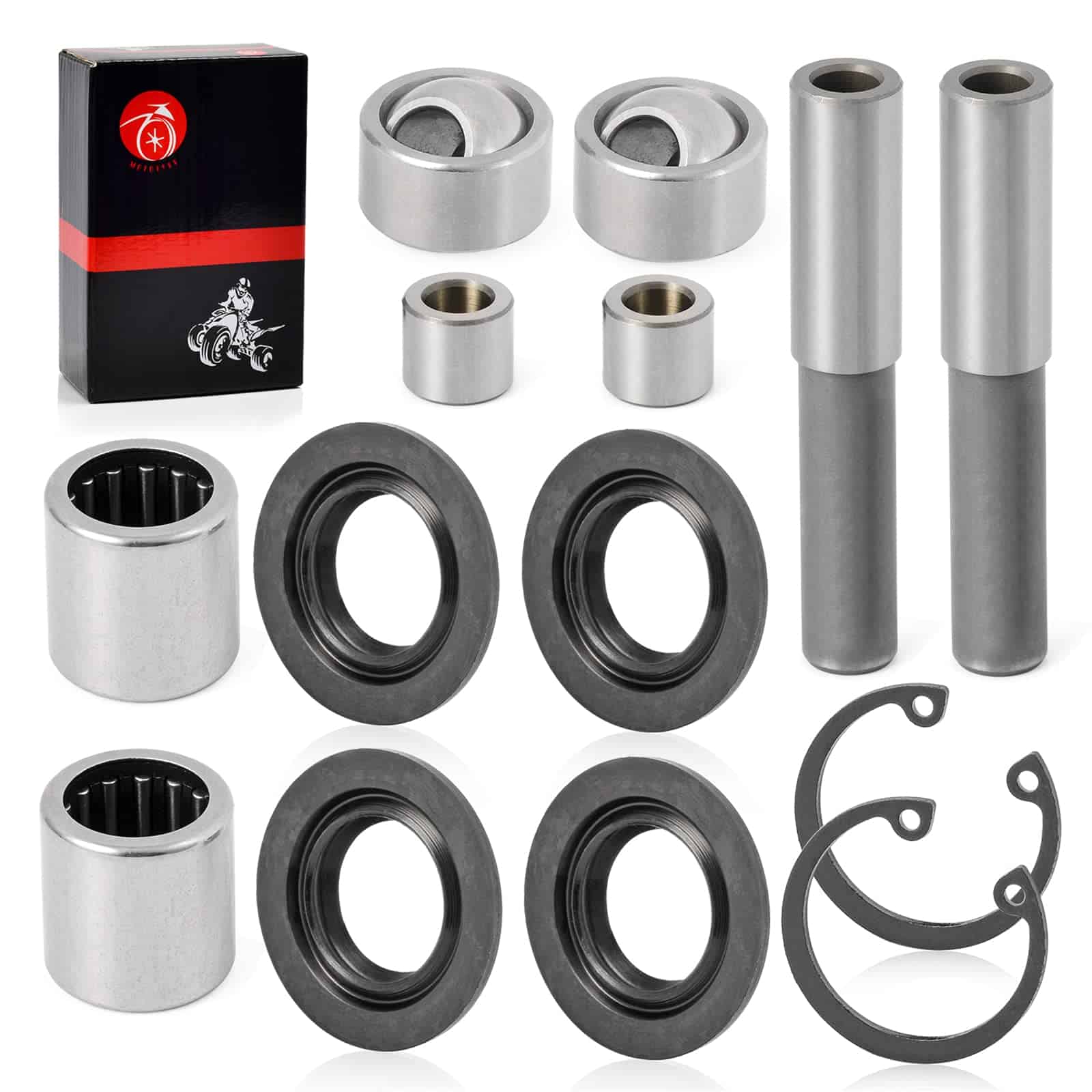 2 Set Front Upper A-Arm Bearing SEAL BALL JOINT SLEEVE Kit - Imagen 3