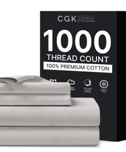 Juego de sábanas de 1000 hilos - Sábanas -Gris claro