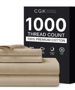 Juego de Sábanas de 1000 Hilos - Sábanas -Crema
