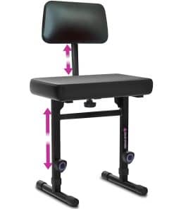 Banqueta Ajustable para Piano con Respaldo de Liquid Stands