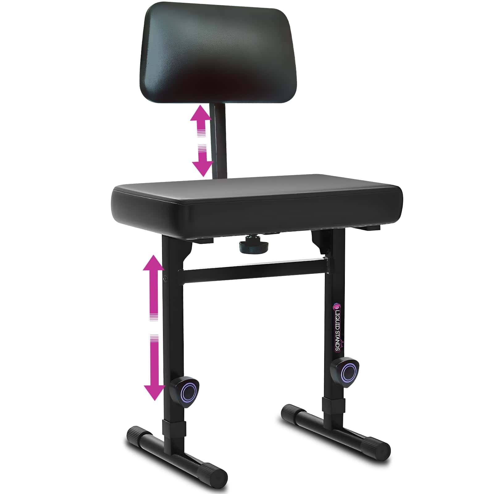 Banqueta Ajustable para Piano con Respaldo de Liquid Stands