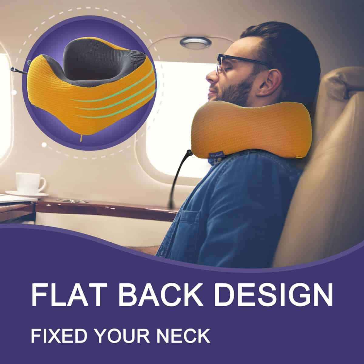 Almohada de Cuello napfun para Viaje, Almohada de Viaje - Imagen 5