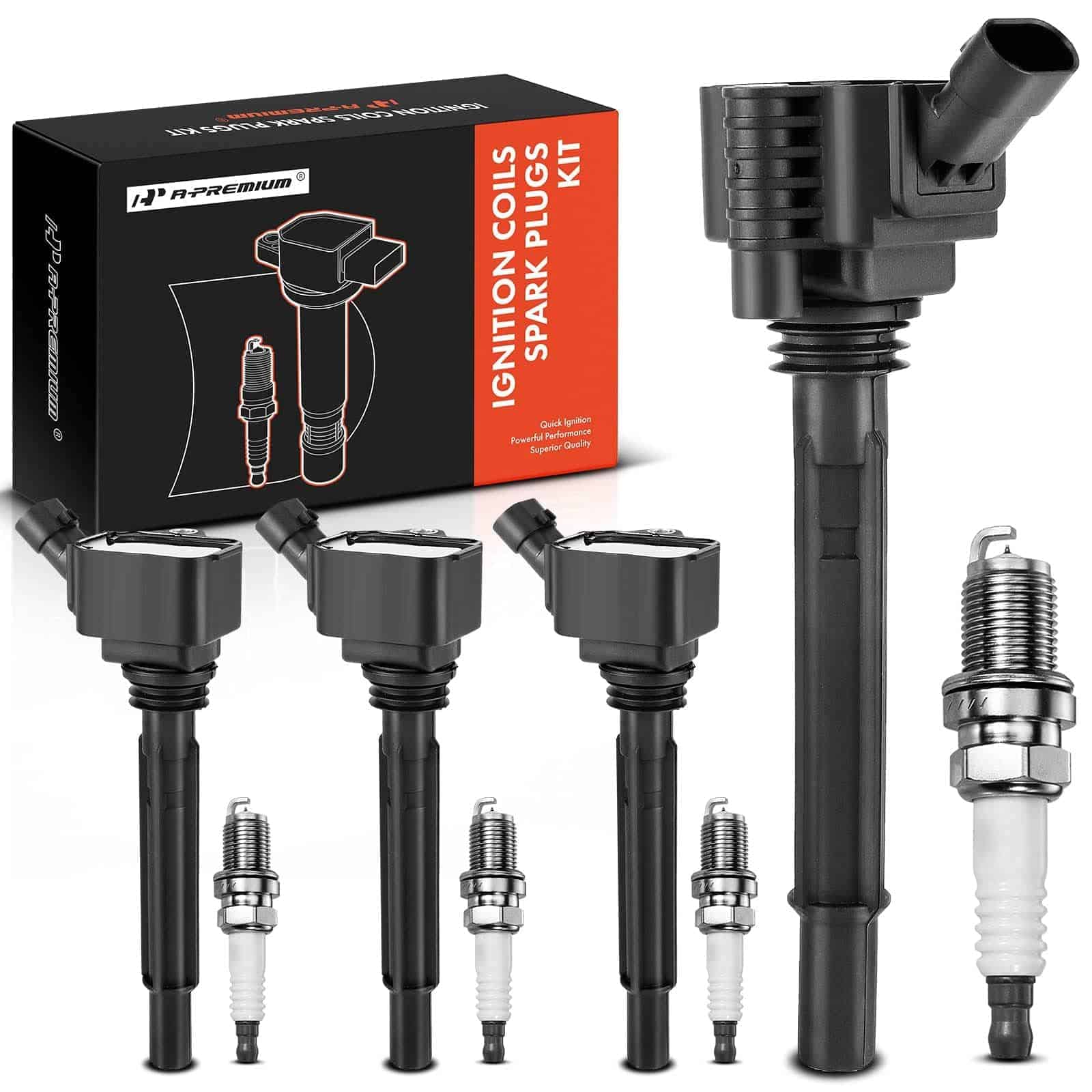 Kit de Bobinas de Encendido y Bujías A-Premium Compatible
