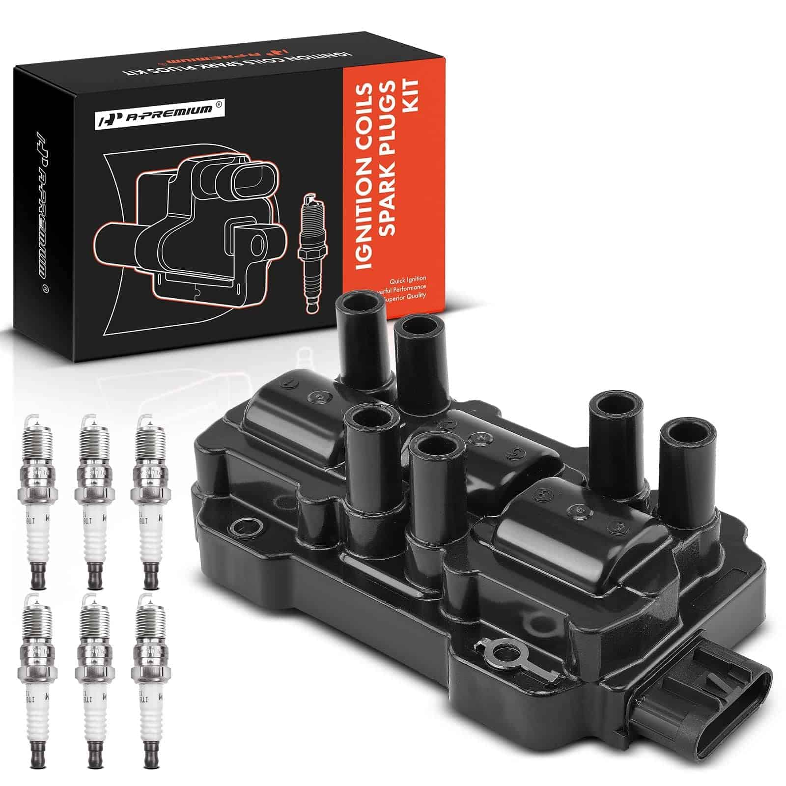 Kit de Bobinas de Encendido y Bujías Premium Compatible con