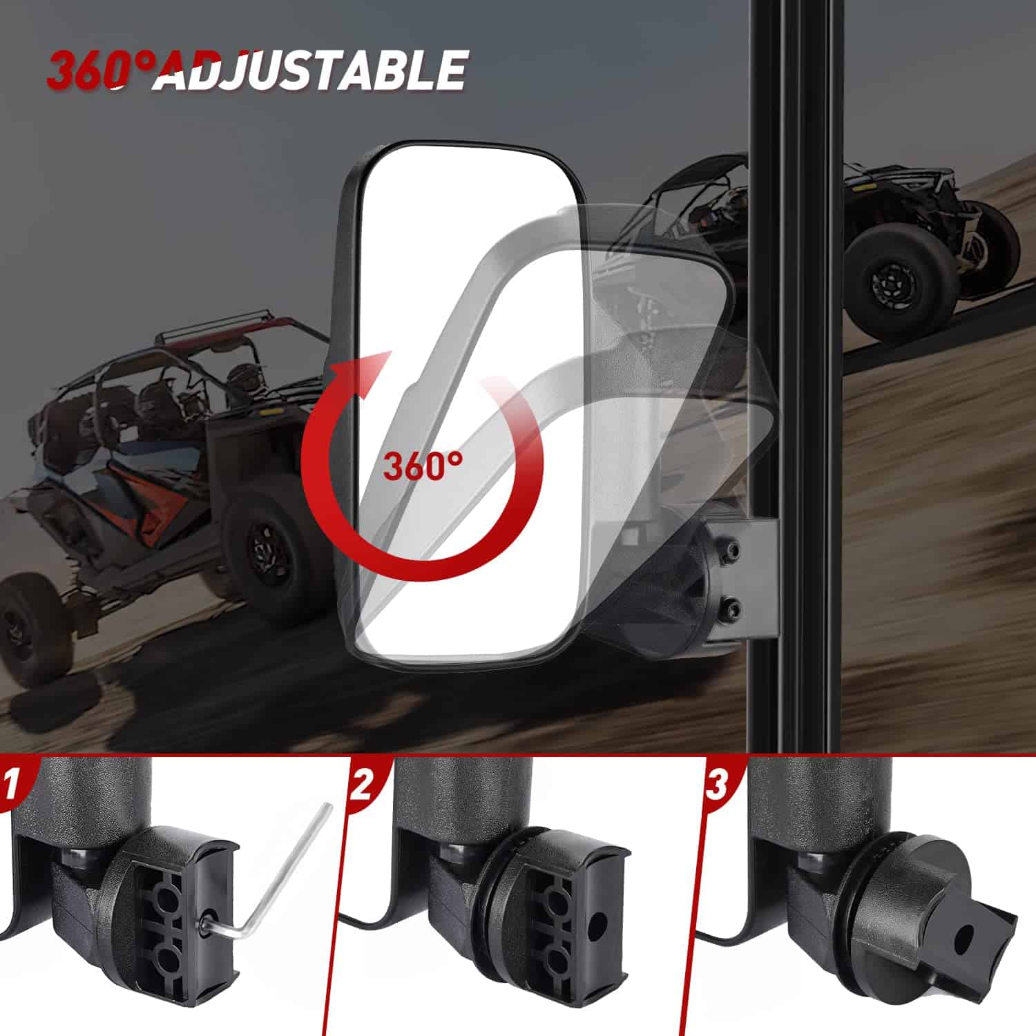 Espejo Lateral UTV Frokom, Espejos UTV Compatibles con - Imagen 4