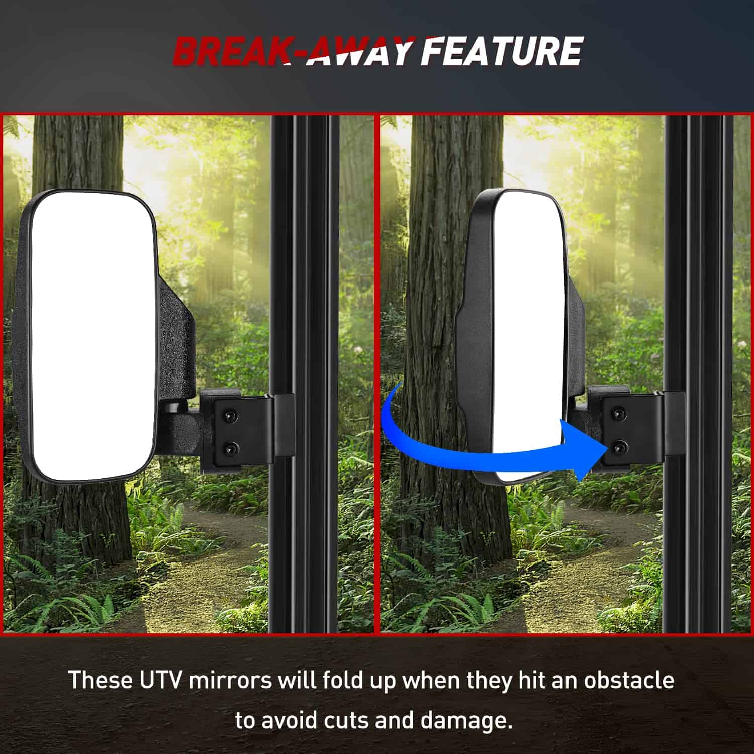 Espejo Lateral UTV Frokom, Espejos UTV Compatibles con - Imagen 3