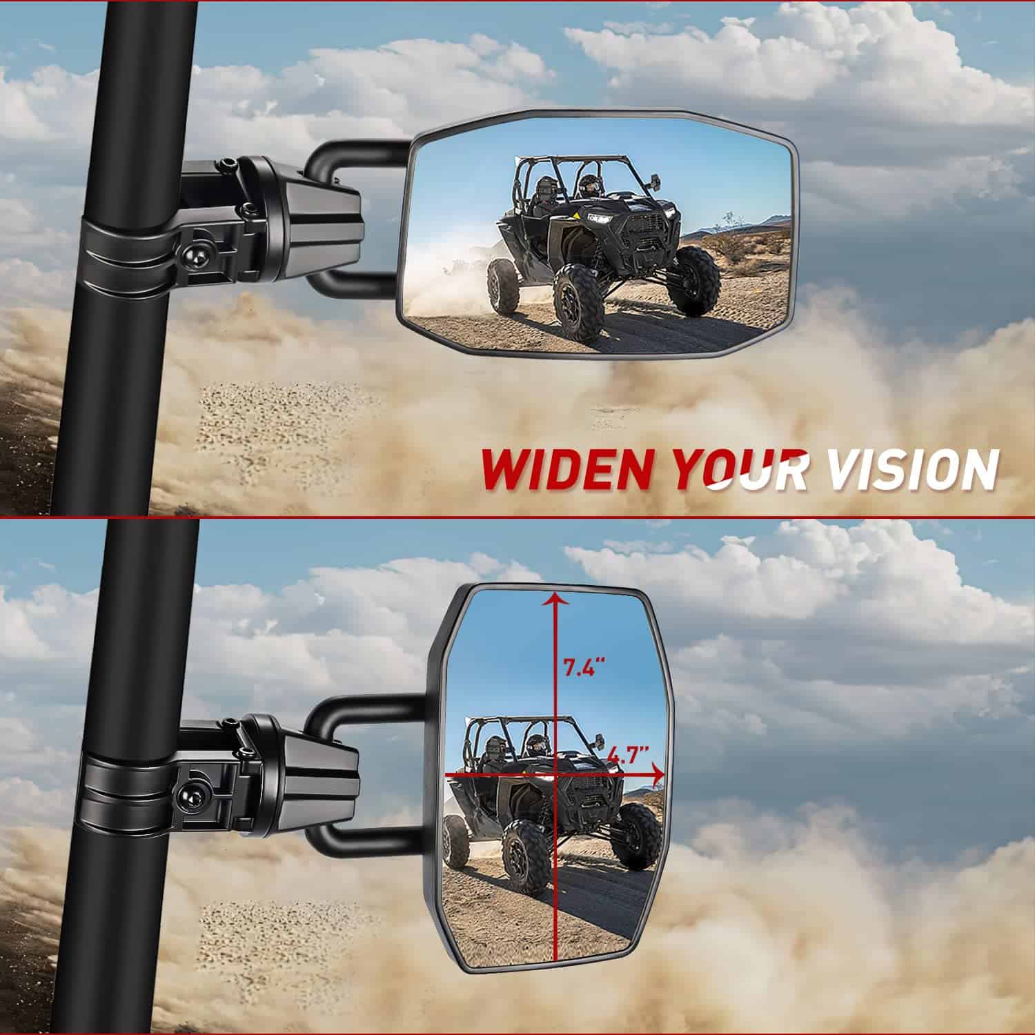 Espejos laterales para UTV Frokom, aptos para jaula de - Imagen 4