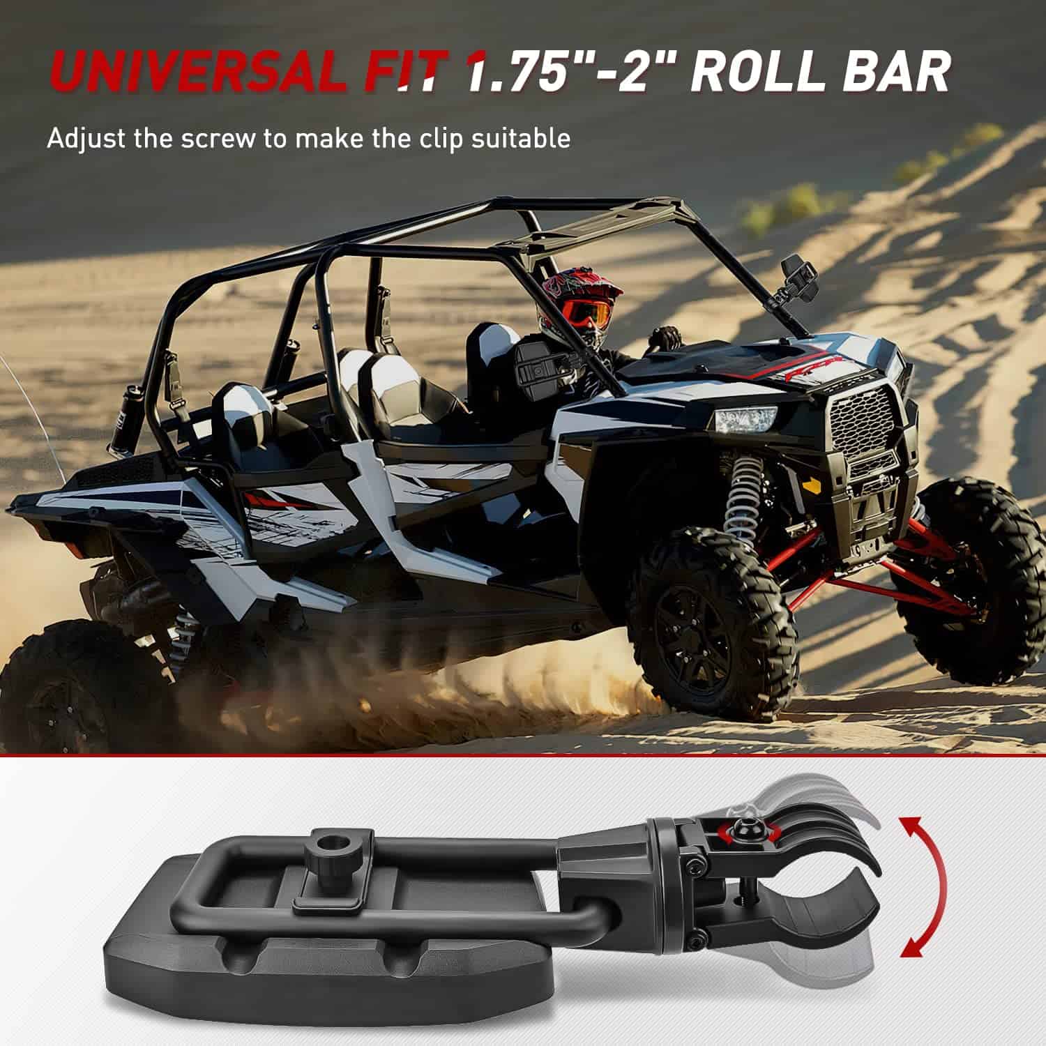 Espejos laterales para UTV Frokom, aptos para jaula de - Imagen 8