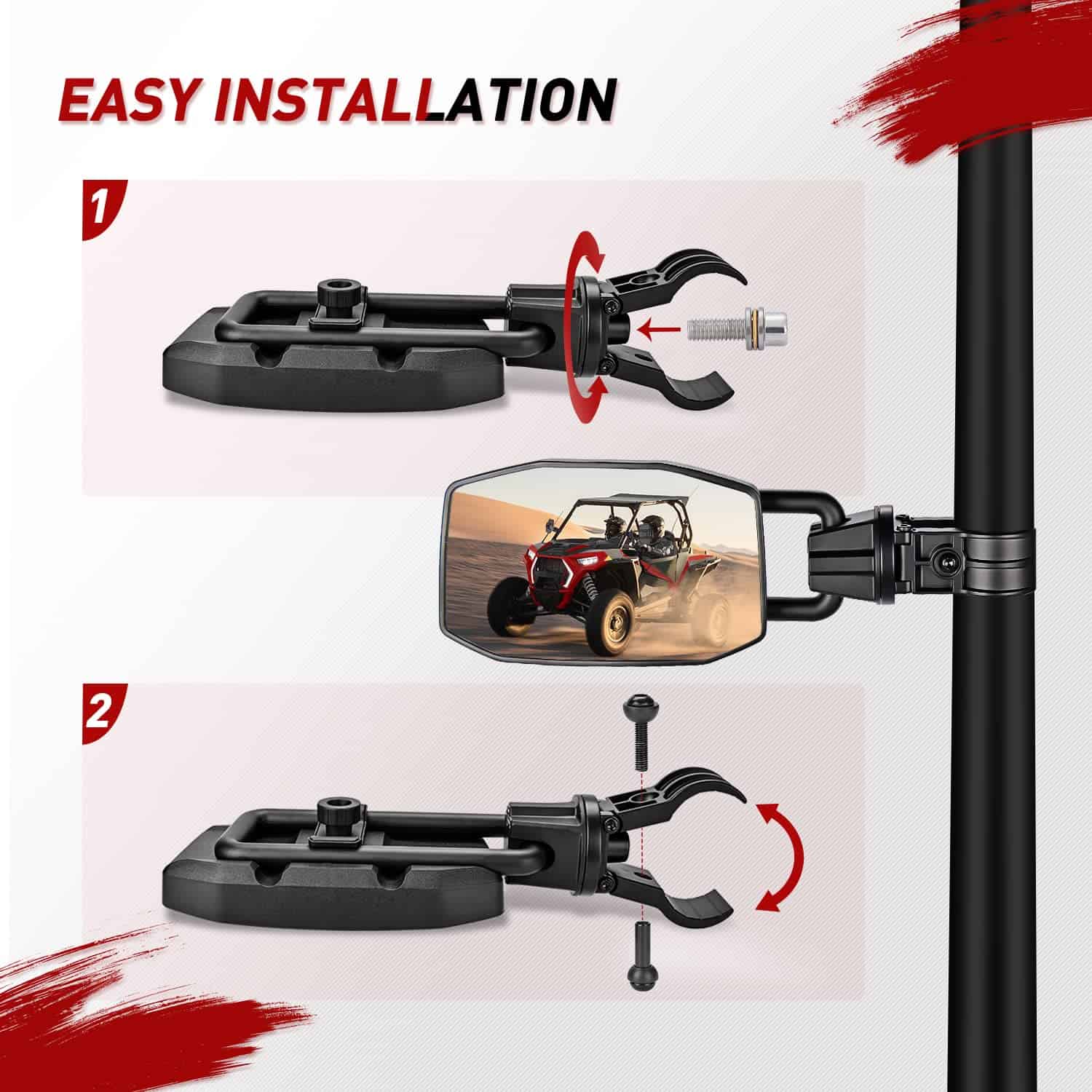 Espejos laterales para UTV Frokom, aptos para jaula de - Imagen 6