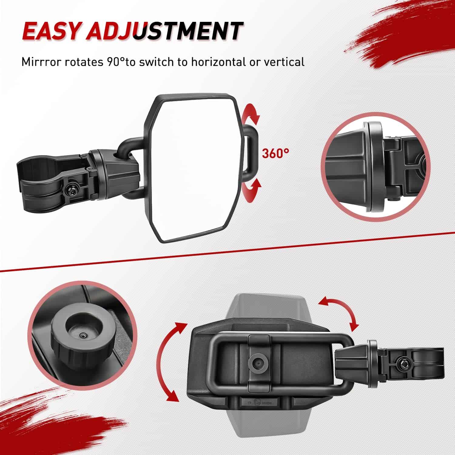 Espejos laterales para UTV Frokom, aptos para jaula de - Imagen 3