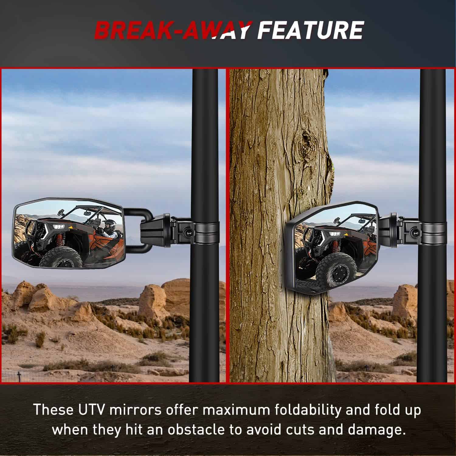 Espejos laterales para UTV Frokom, aptos para jaula de - Imagen 5