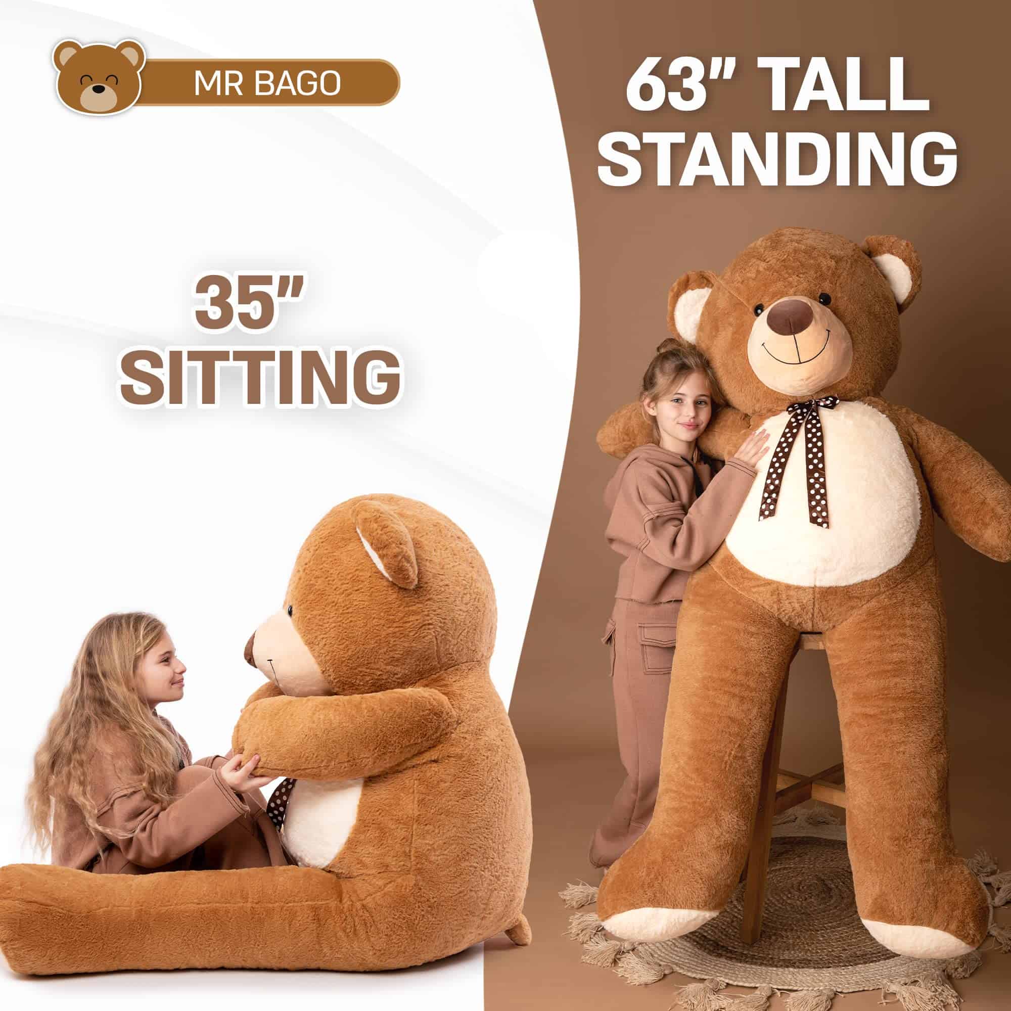 Oso de Peluche Gigante de 5 Pies Ultra Premium - Oso de - Imagen 5