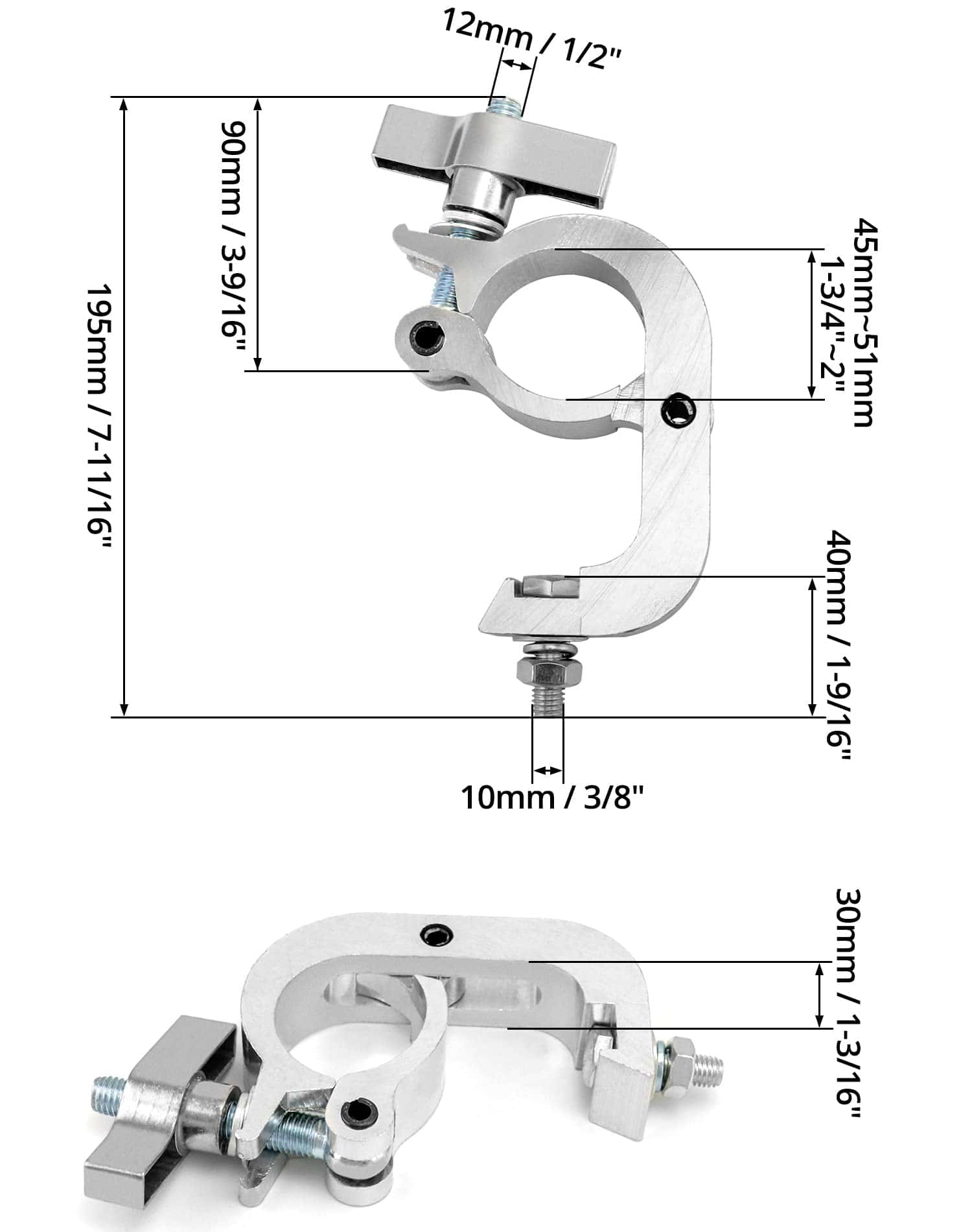 Abrazadera de Luz de Escenario QWORK, Paquete de 10, 330 - Imagen 7