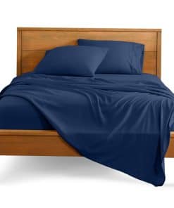 Juego de sábanas Bare Home Split Head Flex -Azul Oscuro