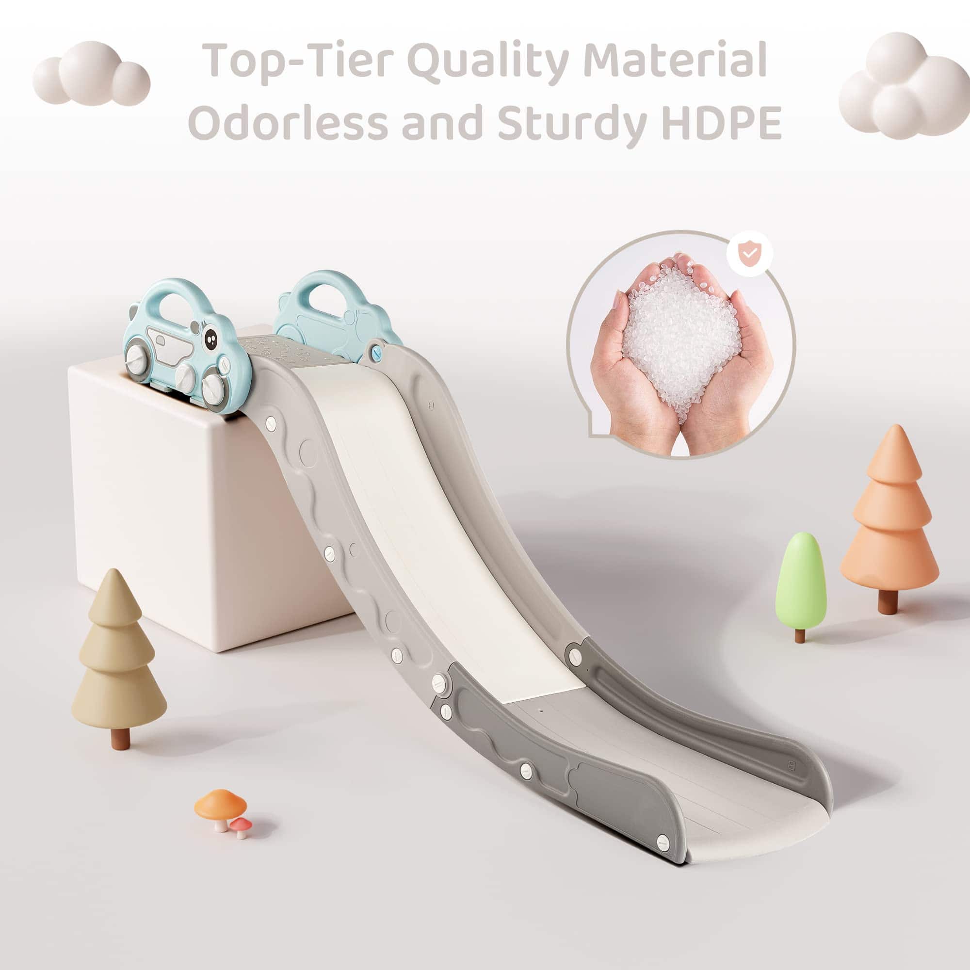 Resbaladilla para niños pequeños con forma de nube para - Imagen 8