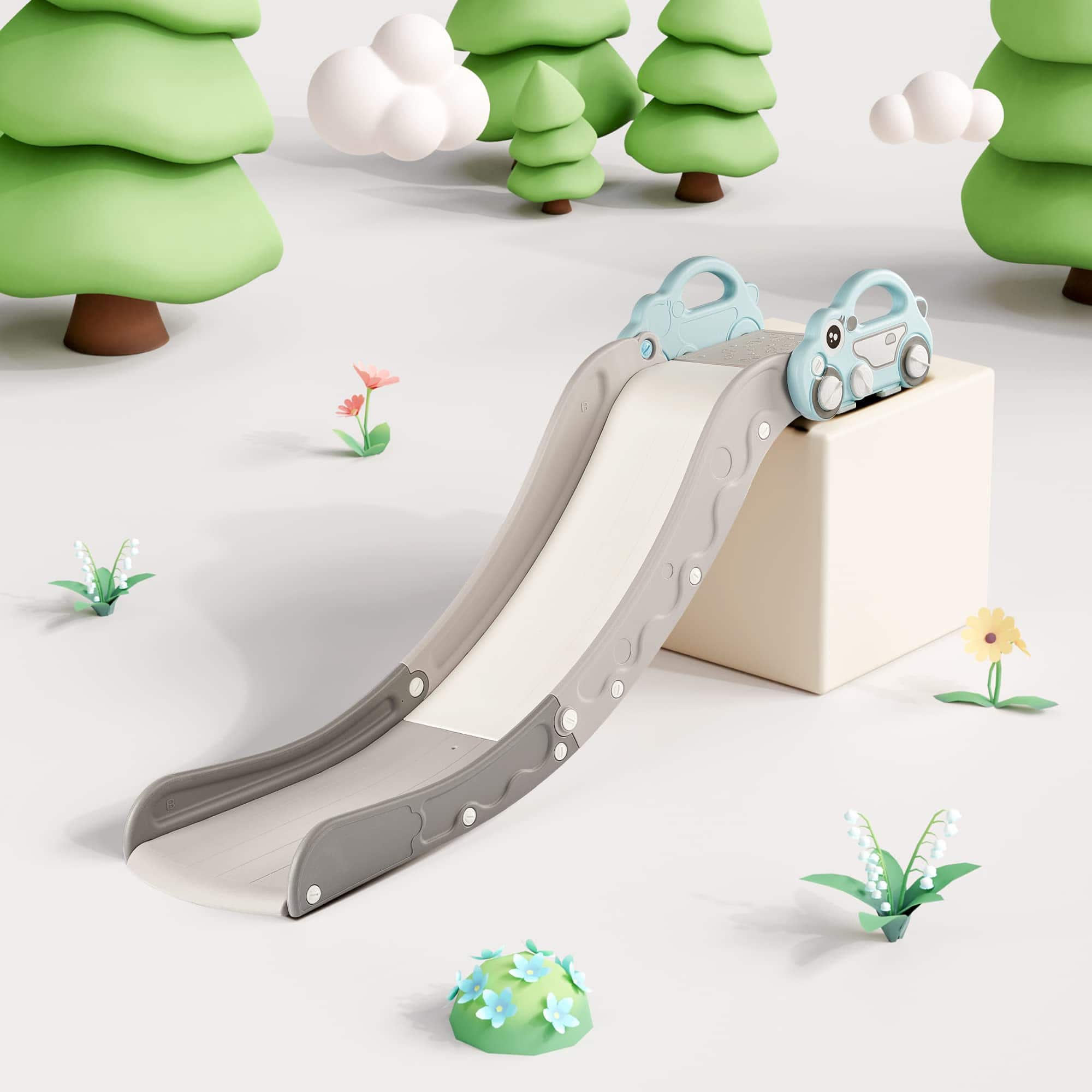 Resbaladilla para niños pequeños con forma de nube para - Imagen 10