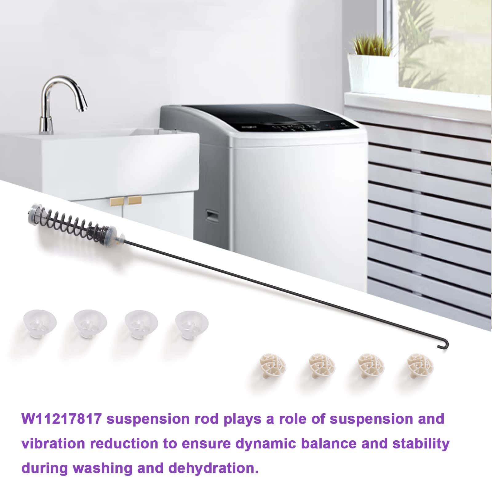 Kit de varilla de suspensión para lavadora DEEKOOL - Imagen 7