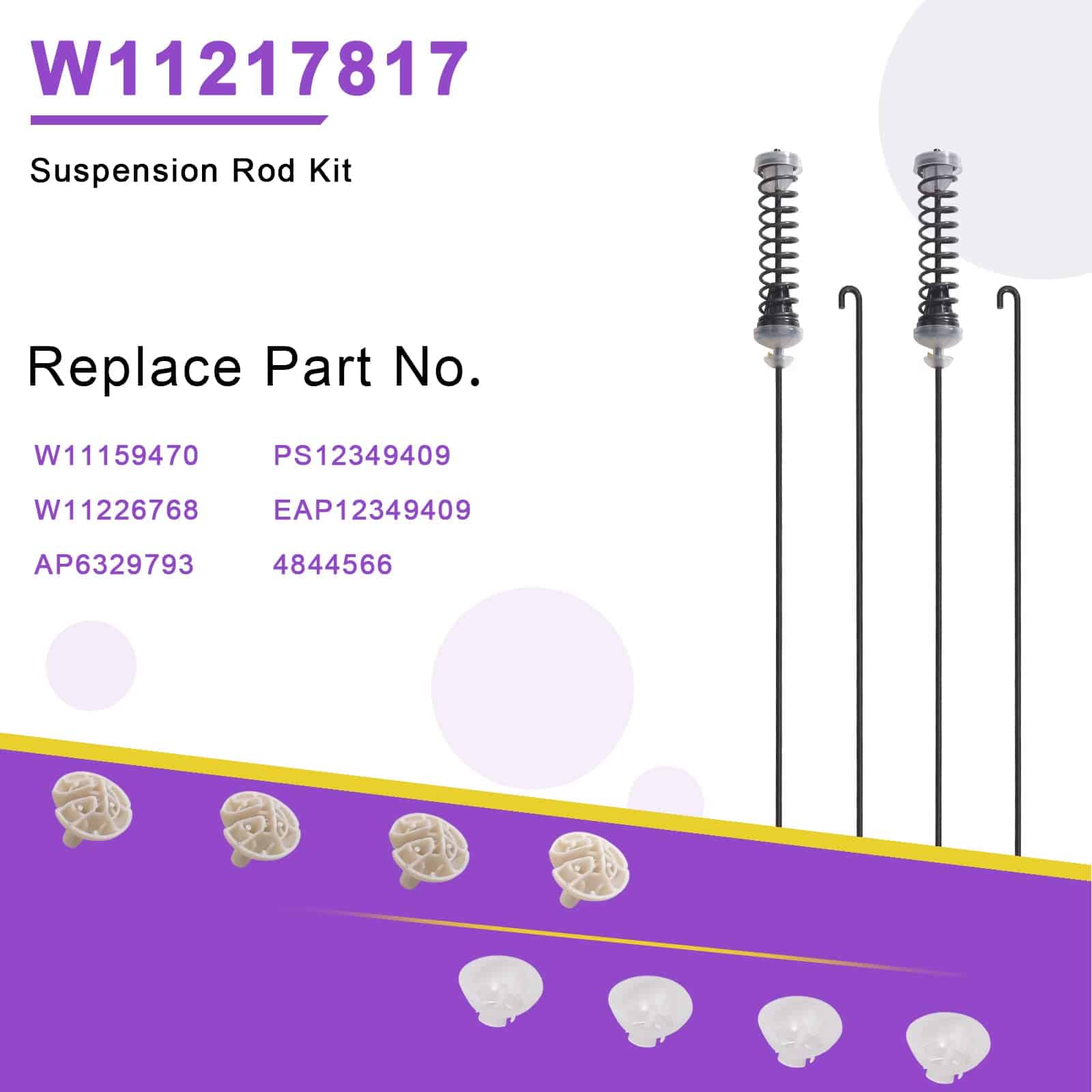 Kit de varilla de suspensión para lavadora DEEKOOL - Imagen 5