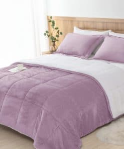 Juego de confortador Lavanda Púrpura de Sherpa Difuso