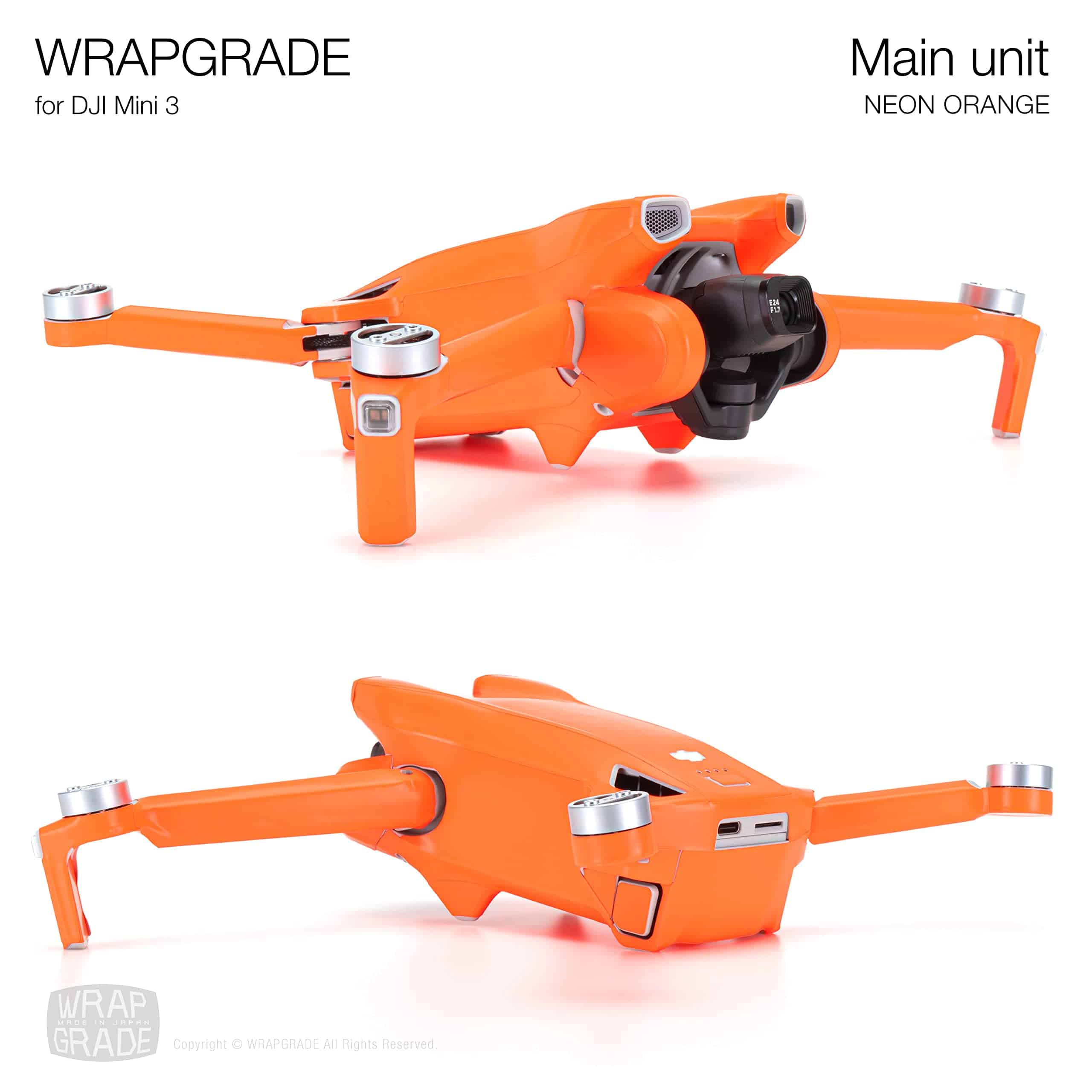 Calcomanías de piel WRAPGRADE compatibles con -NARANJA NEÓN - Imagen 5