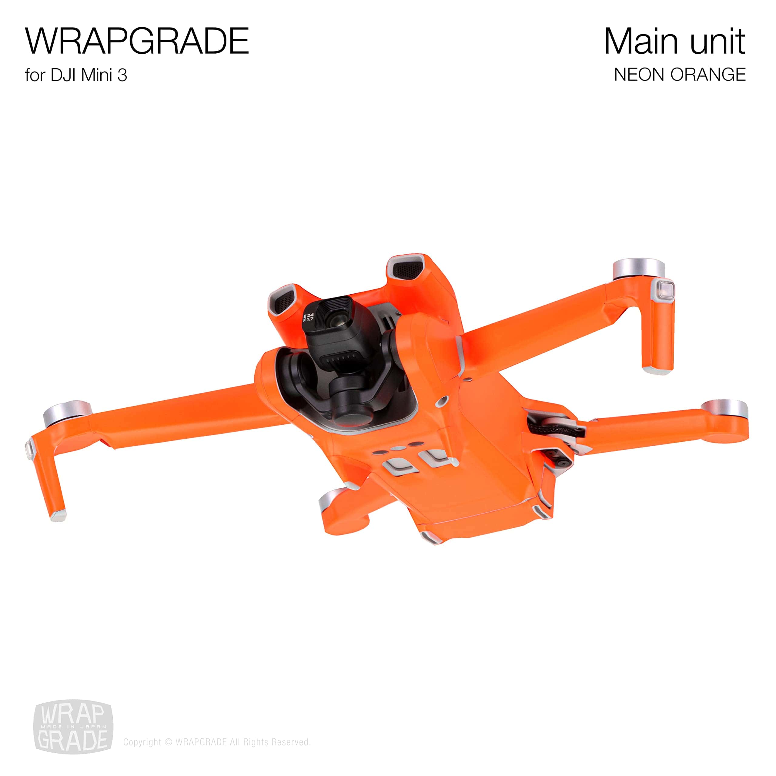 Calcomanías de piel WRAPGRADE compatibles con -NARANJA NEÓN - Imagen 4