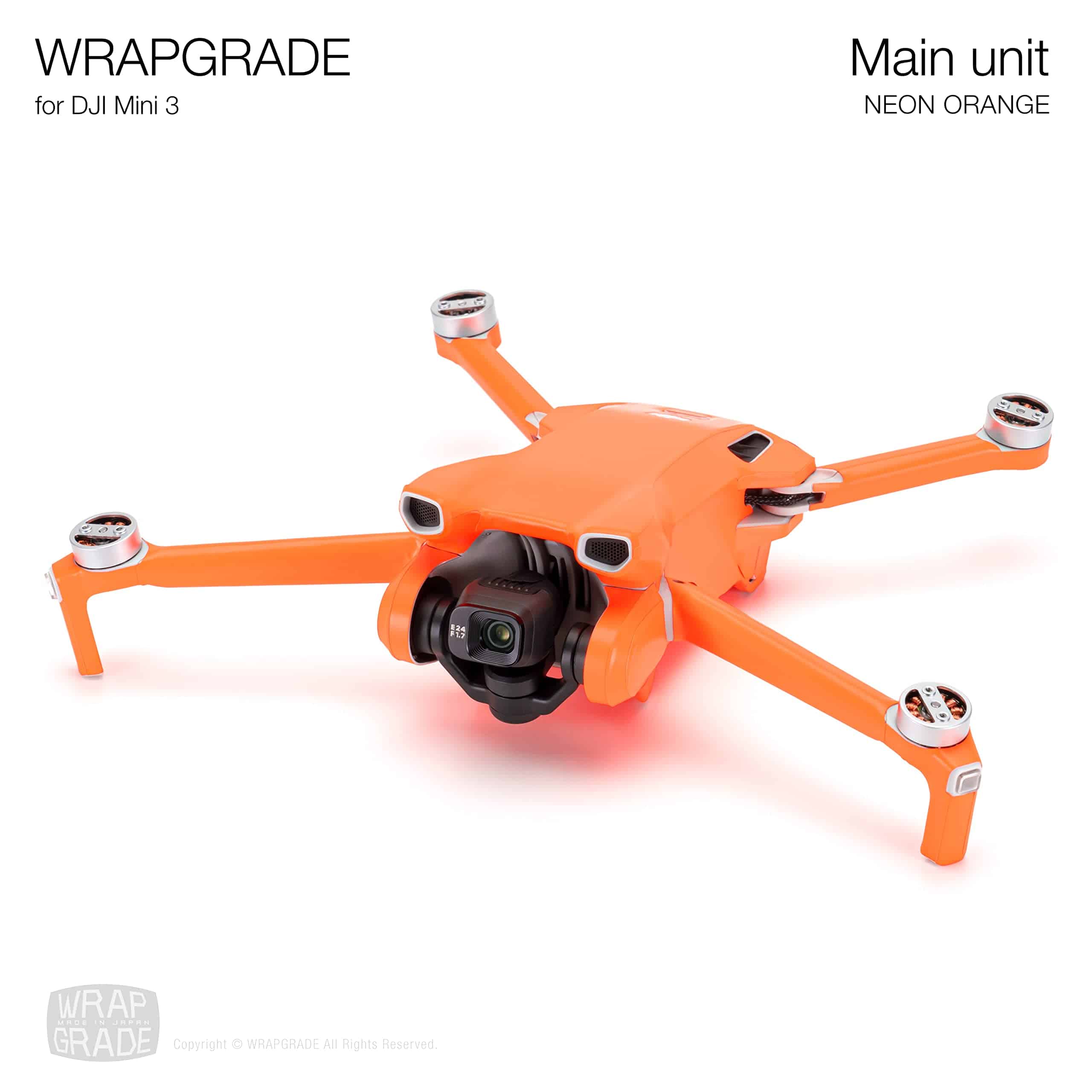 Calcomanías de piel WRAPGRADE compatibles con -NARANJA NEÓN - Imagen 3