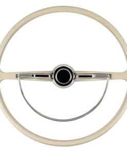 Volante Retro Clásico MOTAFAR de 15-3/4 -Blanco