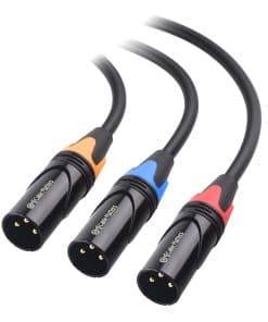 Conjunto de 3 Cables XLR Blindados Premium Codificados por