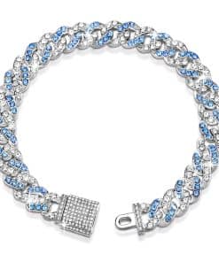 Collar de Cadena Brillante de 18 pulgadas para Perros Teal