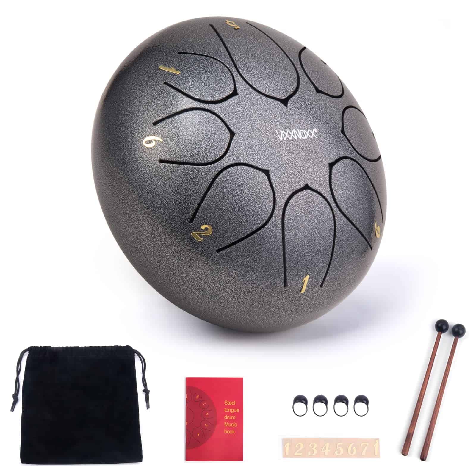 VixxNoxx Steel Tongue Drum Instrumentos Musicales Tambor de
