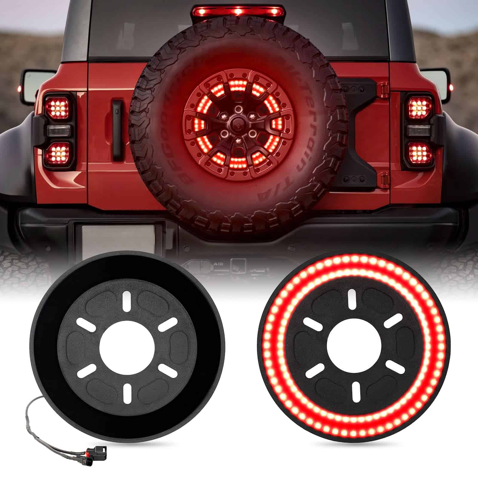 Luces de freno de repuesto para llanta BORDAN para Bronco