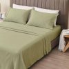 Juego de sábanas de microfibra verde de 3 piezas para cama