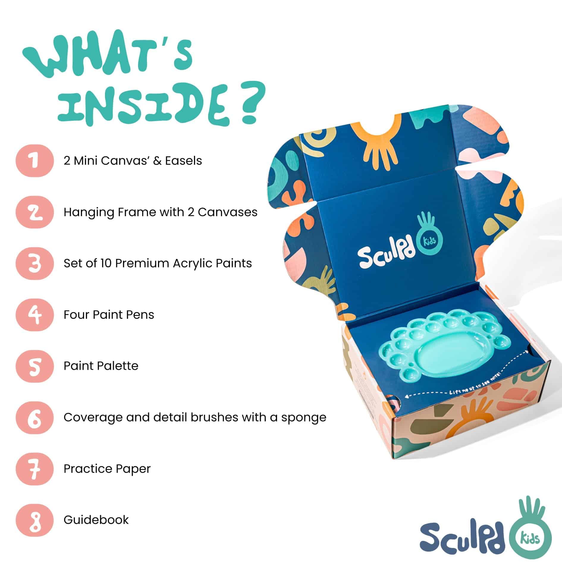 Kit de Pintura para Niños Sculpd, Set de Manualidades para - Imagen 3