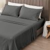 Juego de sábanas de microfibra gris de 3 piezas Great Bay