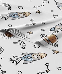 Juego de sábanas para niños Space Queen de 4 piezas -