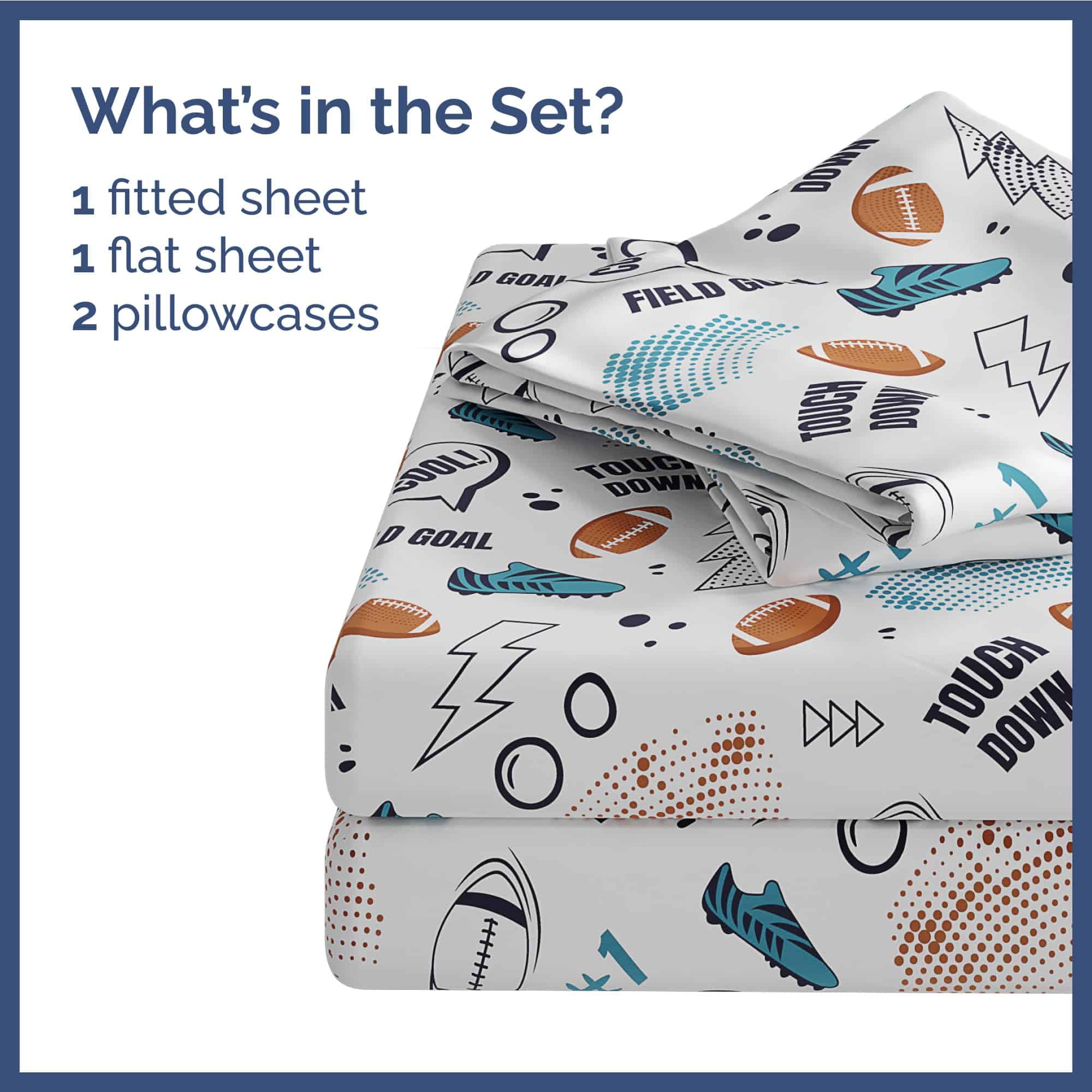 Juego de sábanas completo de fútbol para niños de 4 piezas - Imagen 3