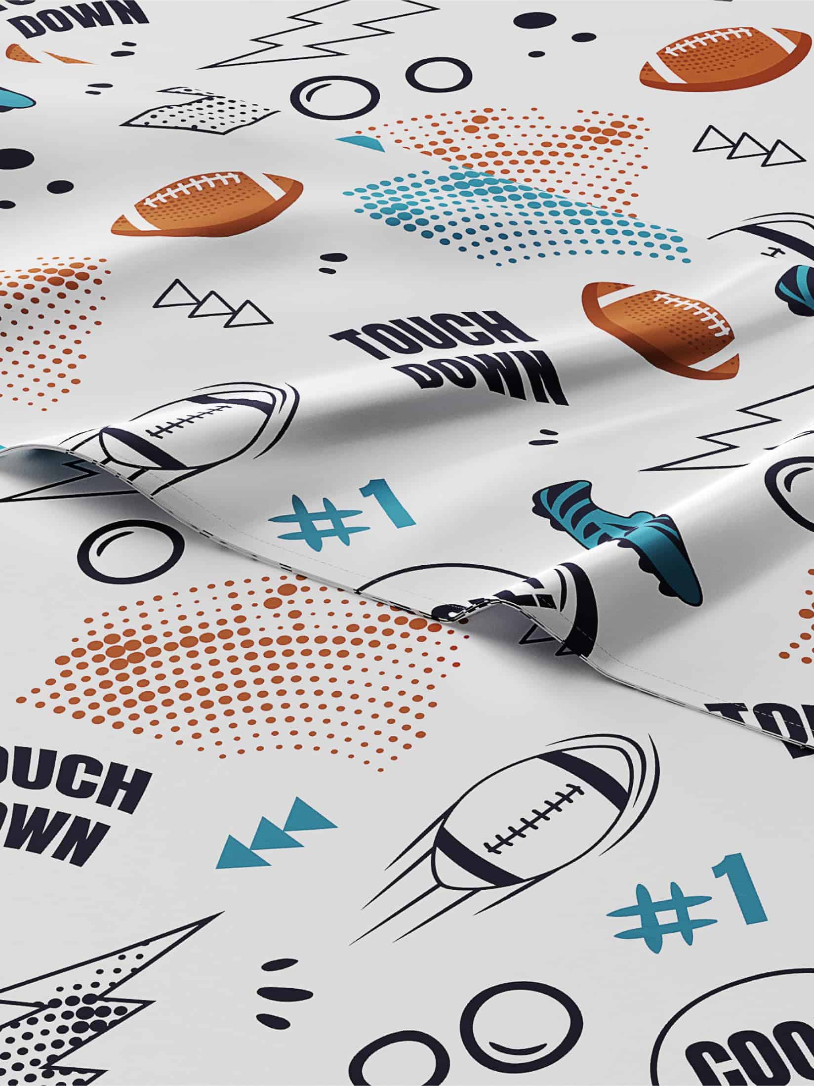 Juego de sábanas completo de fútbol para niños de 4 piezas