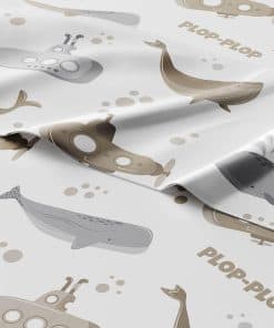 Juego de Sábanas Completo para Niños Submarinos - Lindo