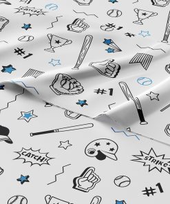 Juego de sábanas de 4 piezas Kids Baseball Queen - Niños,