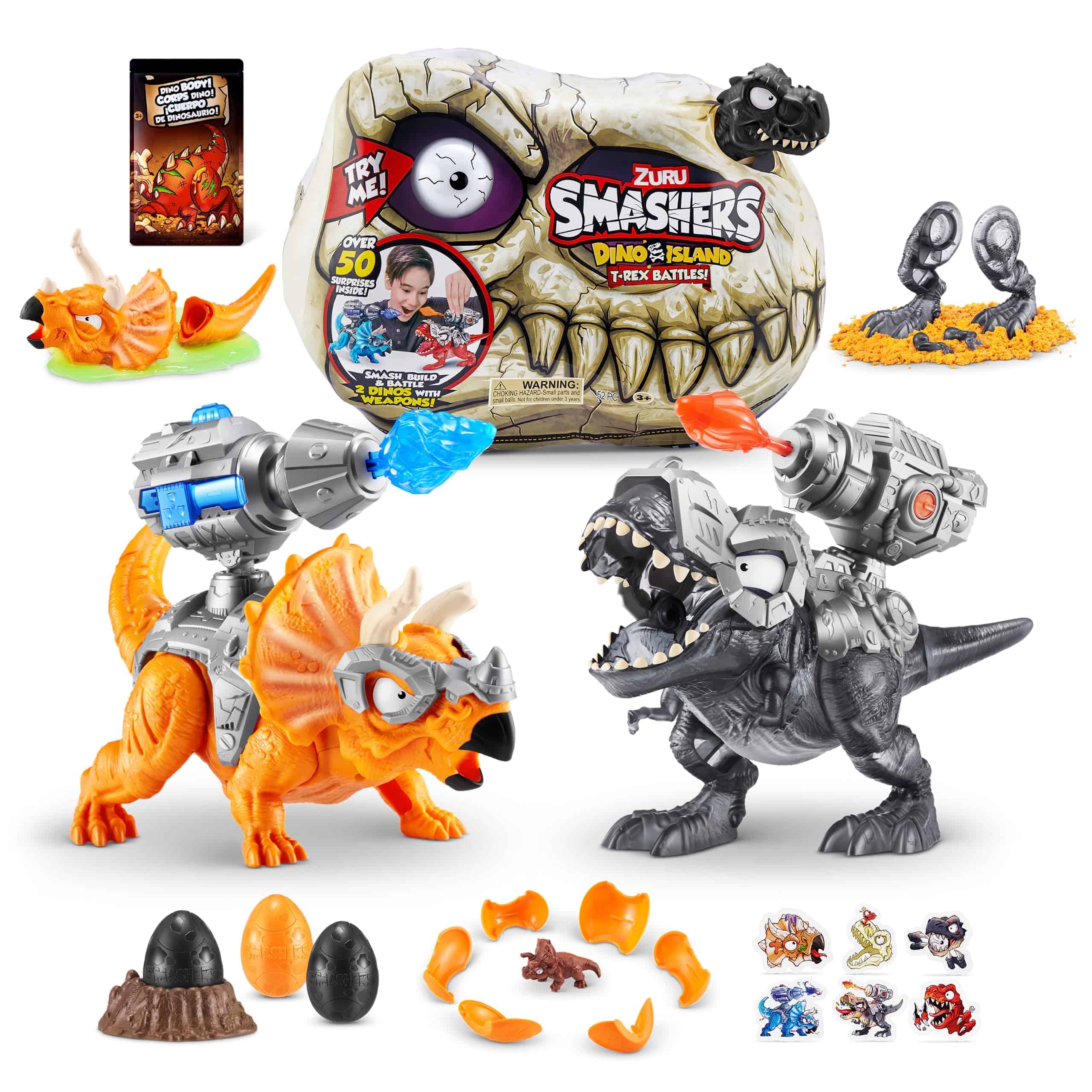Smashers Dino Island T-Rex Battles (Versión Negra) por ZURU