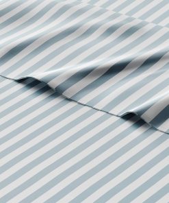 Juego de sábanas Queen de 4 piezas para -Verde con rayas