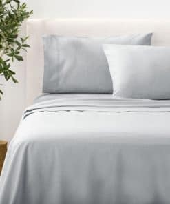 Juego de sábanas de 3 piezas de algodón chambray Nate Home