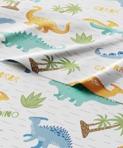 Kids Dinosaur Queen 4 Piece Sheet Set - Niños, Niñas,