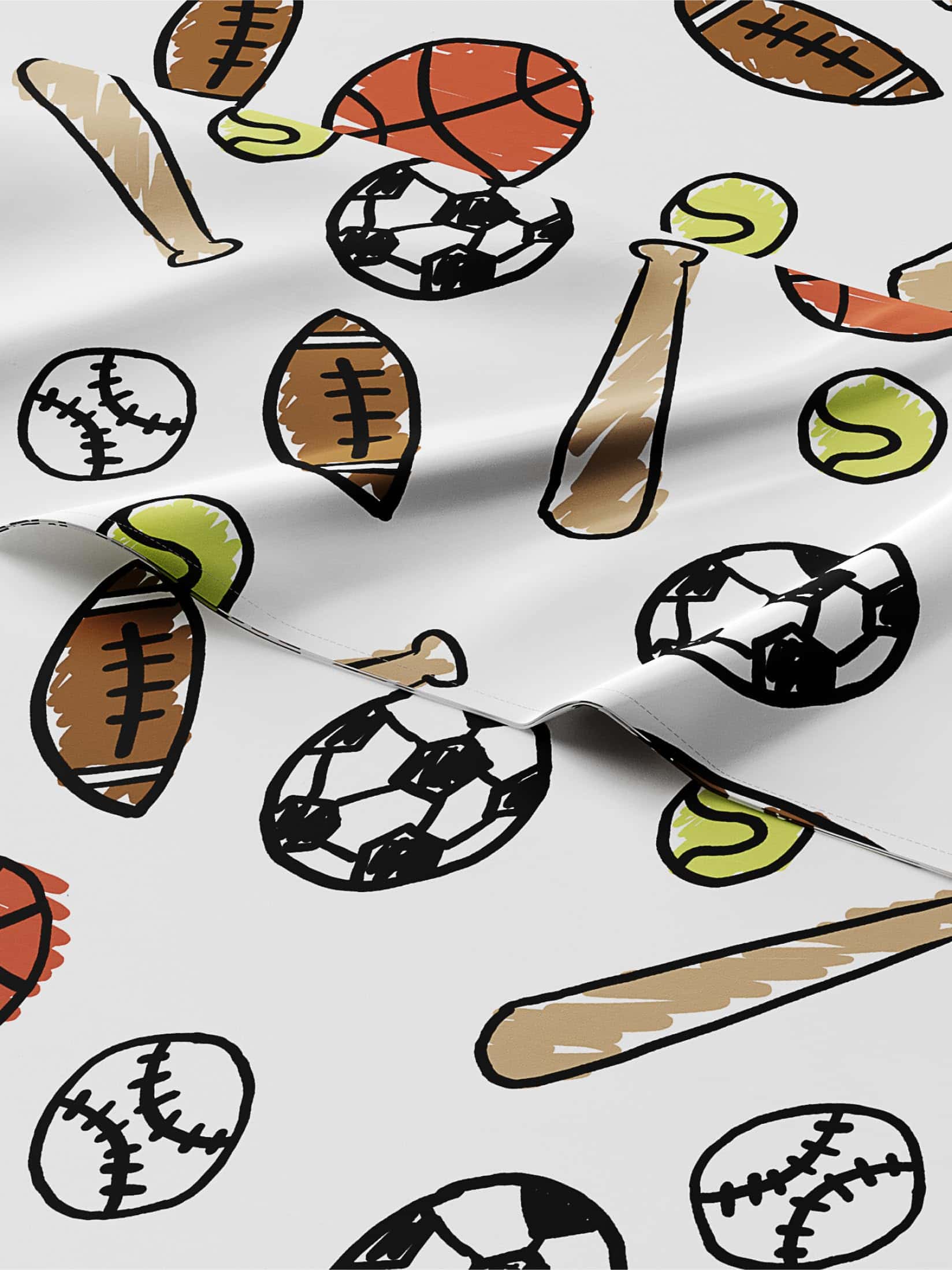 Juego de Sábanas de 4 Piezas para Niños Deportivos Reina -