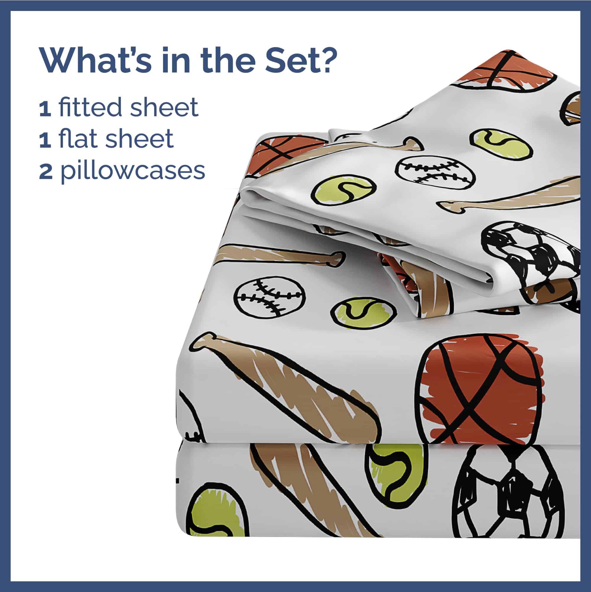 Juego de Sábanas de 4 Piezas para Niños Deportivos Reina - - Imagen 3