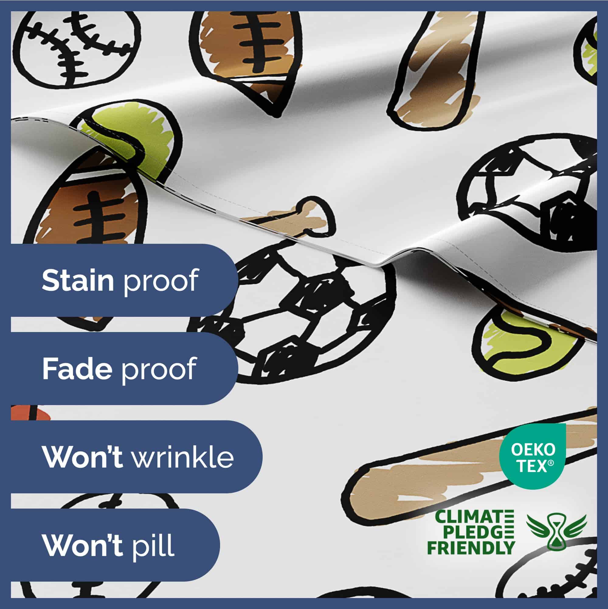 Juego de Sábanas de 4 Piezas para Niños Deportivos Reina - - Imagen 5